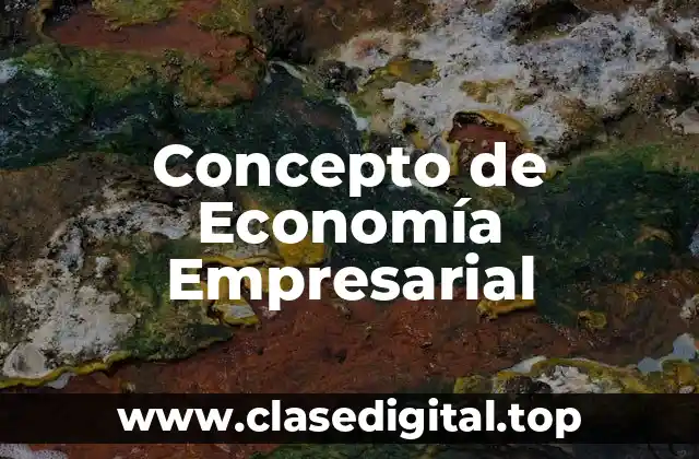 Concepto de Economía Empresarial