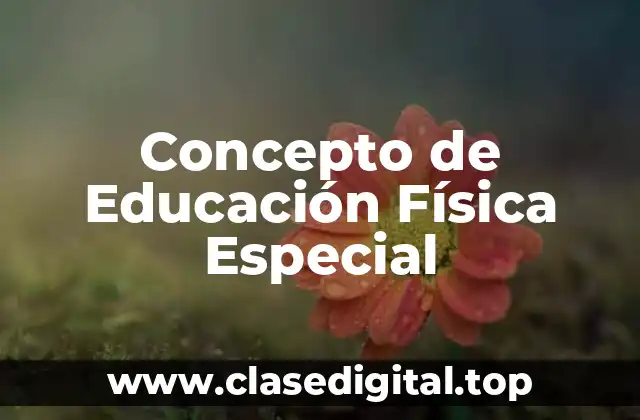 Concepto de Educación Física Especial