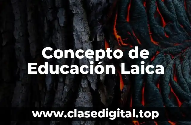 Concepto de Educación Laica