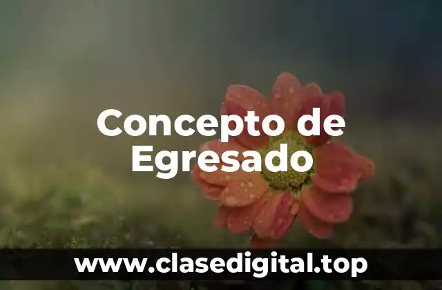 Concepto de Egresado