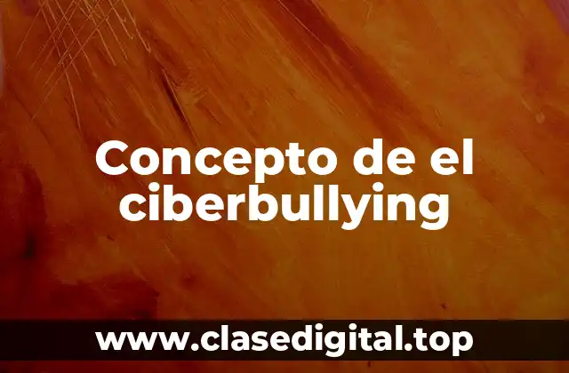 Concepto de el ciberbullying