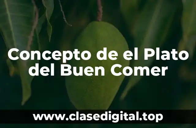 Concepto de el Plato del Buen Comer