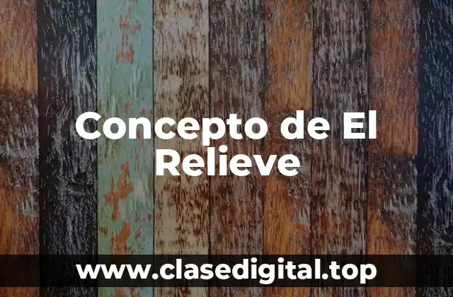 Concepto de El Relieve
