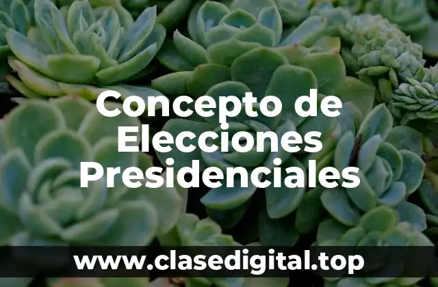Concepto de Elecciones Presidenciales
