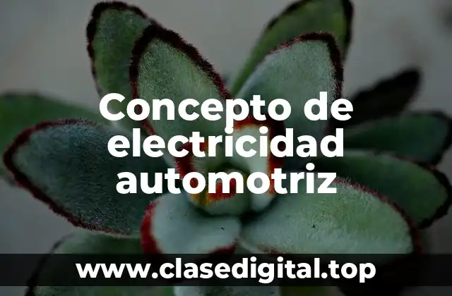 Concepto de electricidad automotriz