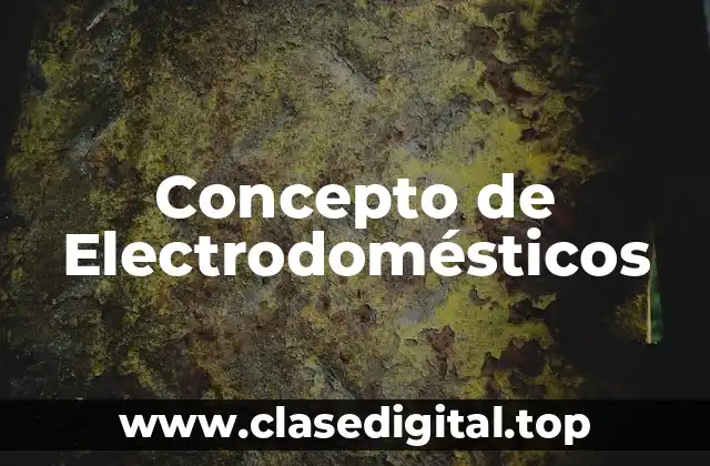 ✳️ ¿Qué es Electrodoméstico?