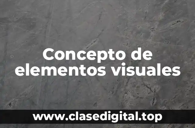 Concepto de elementos visuales