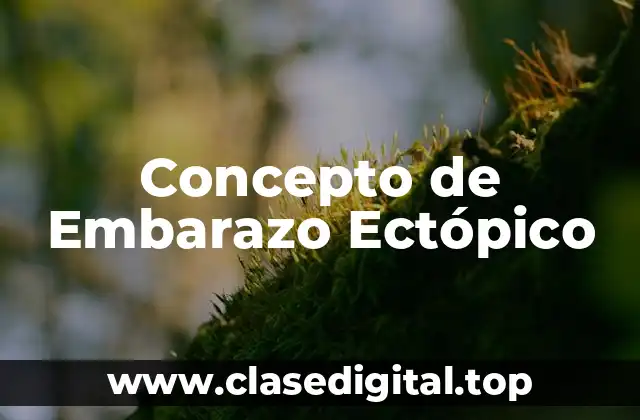 Concepto de Embarazo Ectópico