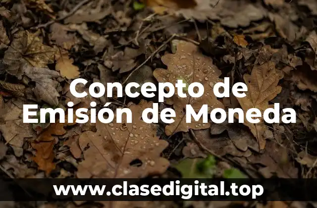 Concepto de Emisión de Moneda