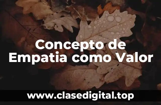 Concepto de Empatia como Valor
