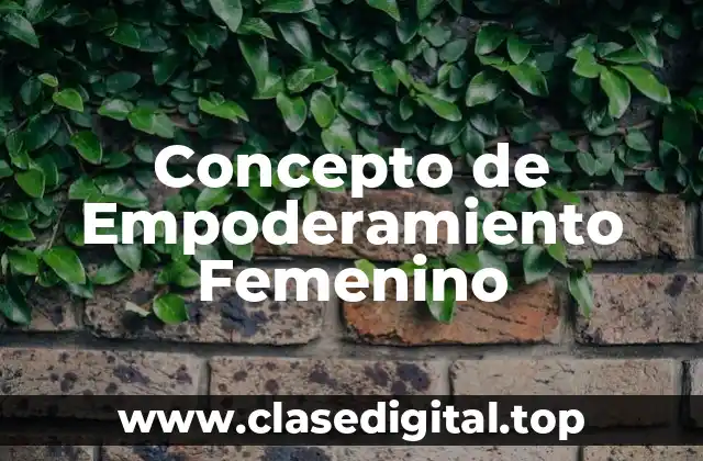 Concepto de Empoderamiento Femenino