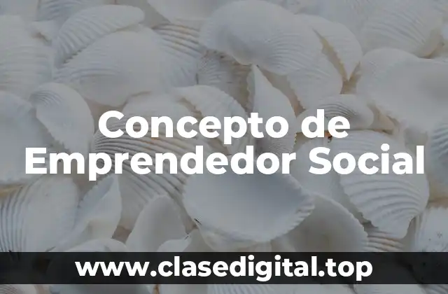 Concepto de Emprendedor Social