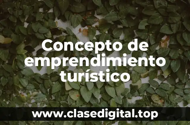 Concepto de emprendimiento turístico