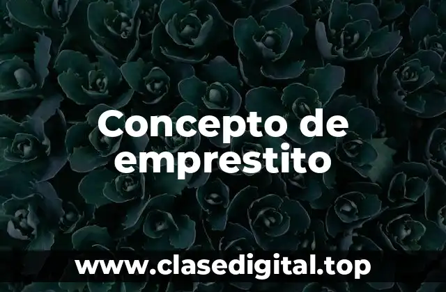 Concepto de emprestito
