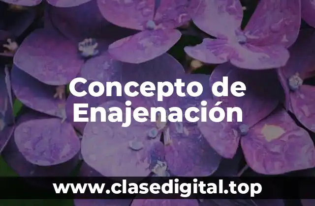 Concepto de Enajenación