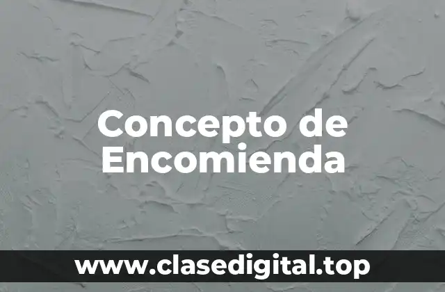 Concepto de Encomienda