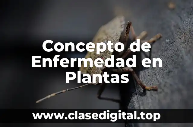 Concepto de Enfermedad en Plantas