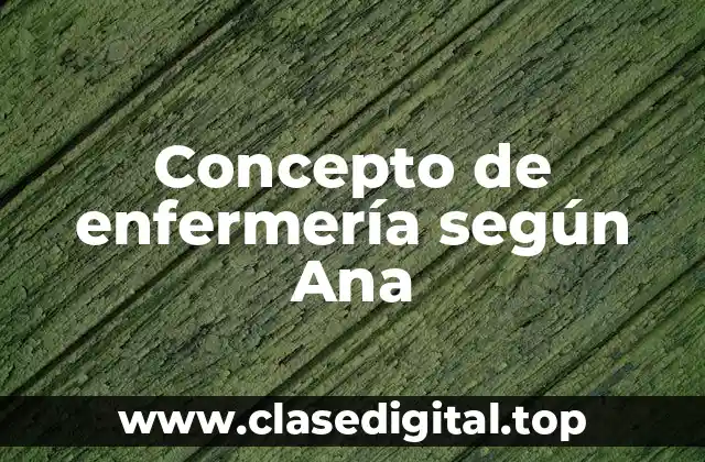 ✴️ Concepto de enfermería