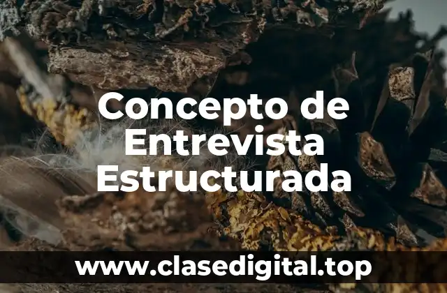 Concepto de Entrevista Estructurada