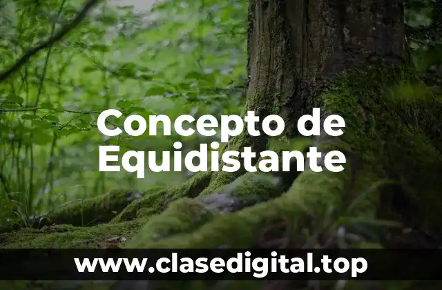 Concepto de Equidistante