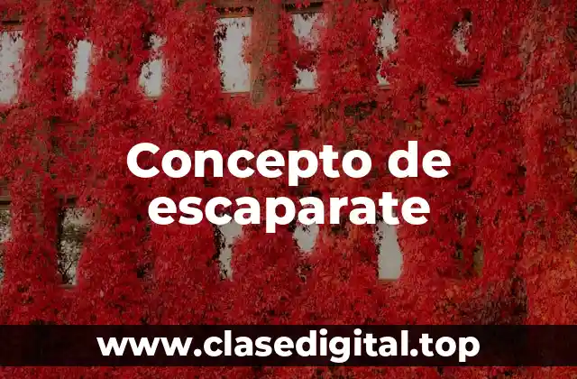 Concepto de escaparate