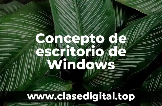 Concepto de escritorio de Windows