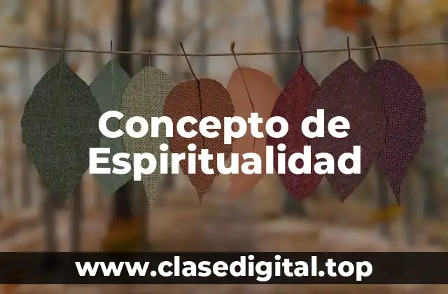 Concepto de Espiritualidad
