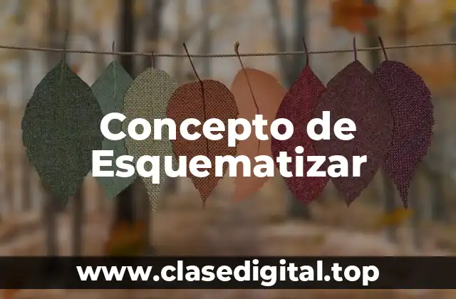 Concepto de Esquematizar
