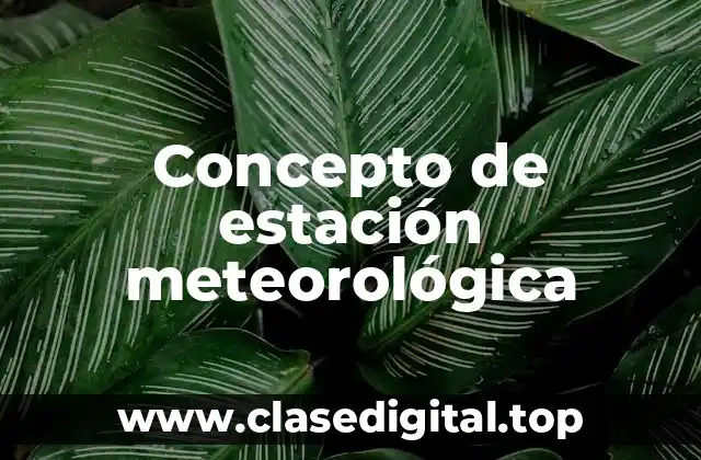Concepto de estación meteorológica