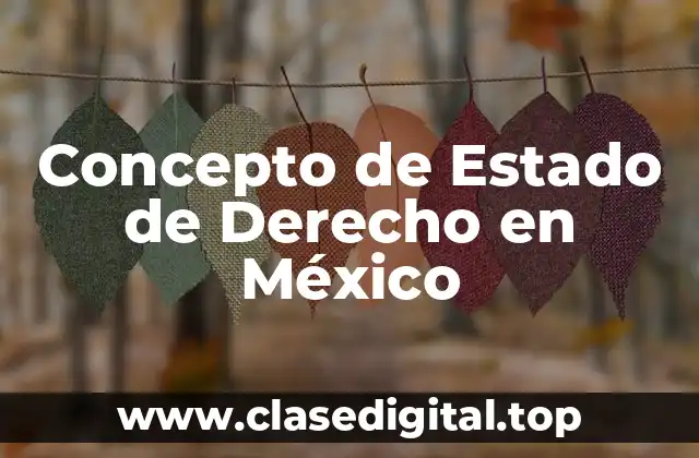 Concepto de Estado de Derecho en México