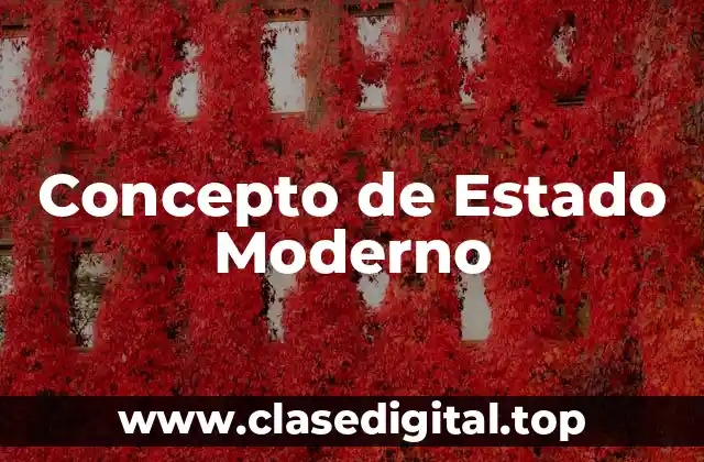 Concepto de Estado Moderno