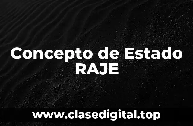 Concepto de Estado RAJE