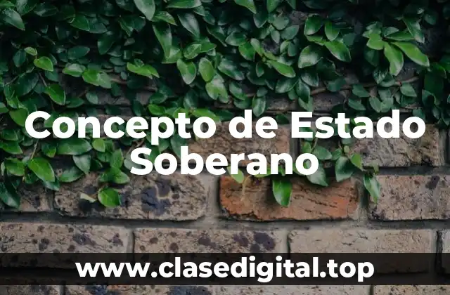 Concepto de Estado Soberano