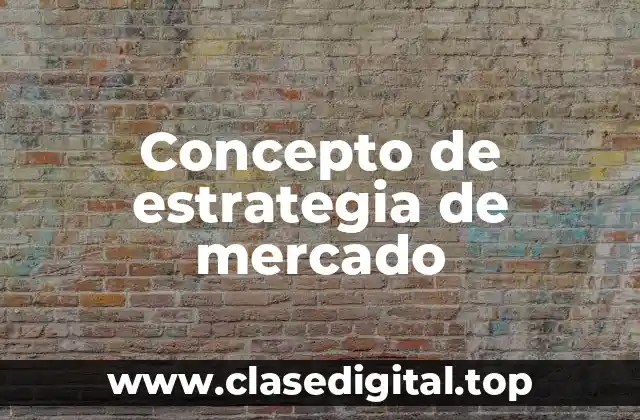 Concepto de estrategia de mercado
