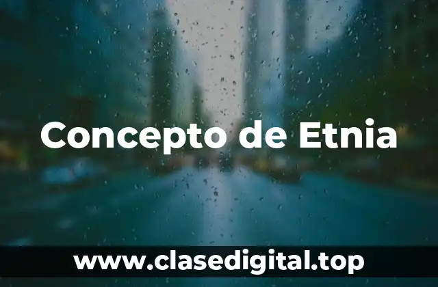 Concepto de Etnia