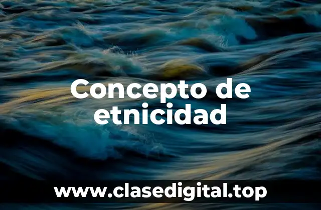 Concepto de etnicidad