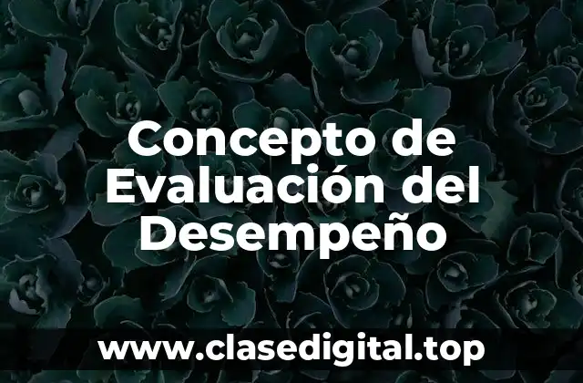 Concepto de Evaluación del Desempeño