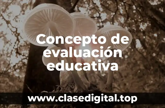 Concepto de evaluación educativa