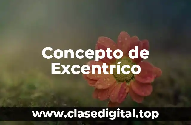 Concepto de Excentríco