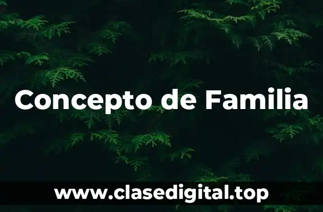 Concepto de Familia