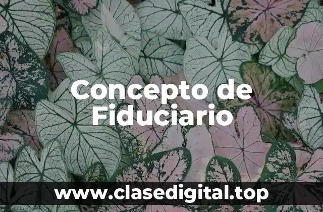 Concepto de Fiduciario