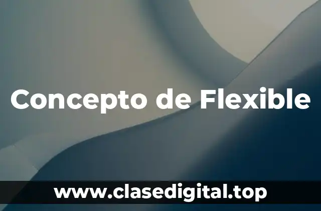 Concepto de Flexible