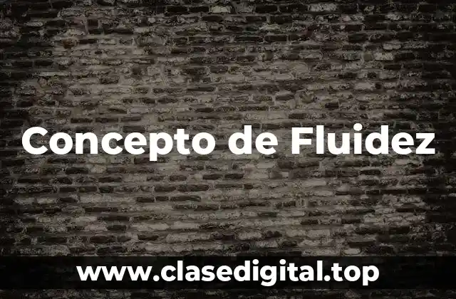 Concepto de Fluidez