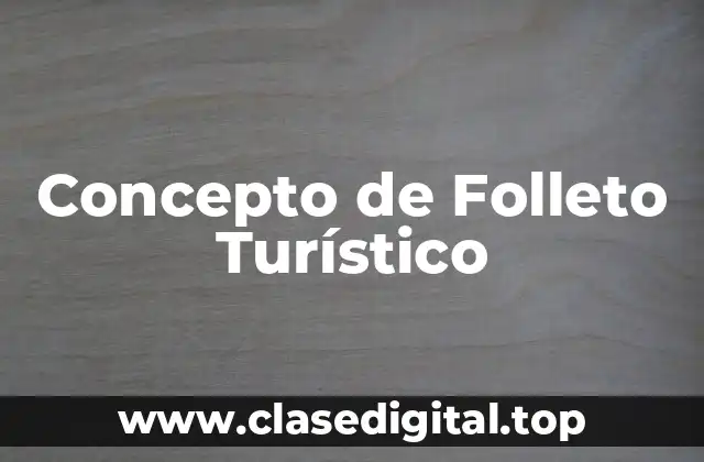 Concepto de Folleto Turístico