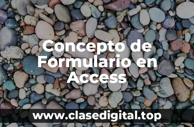 Concepto de Formulario en Access