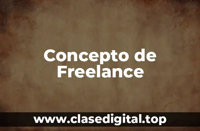 Concepto de Freelance