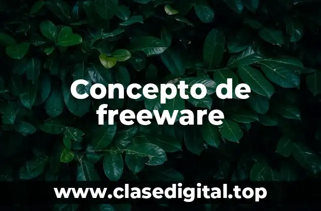 Concepto de freeware