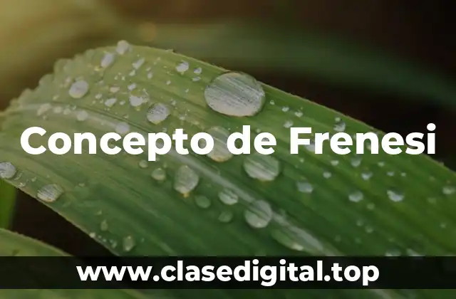 Concepto de Frenesi