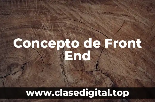 Concepto de Front End