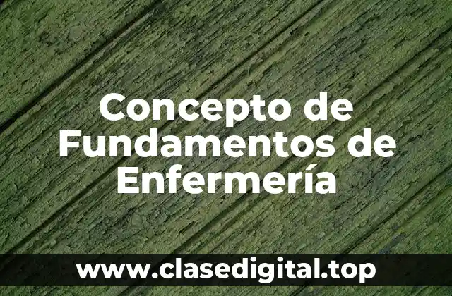 Concepto de Fundamentos de Enfermería